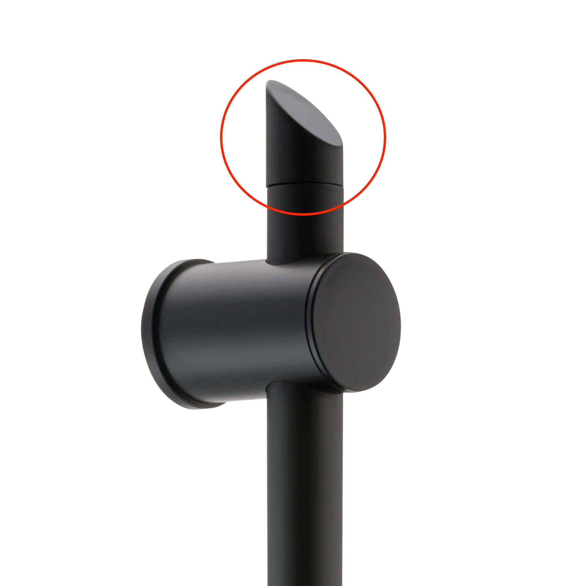 Buy Slanted top shower riser rail end S30 - black online UK